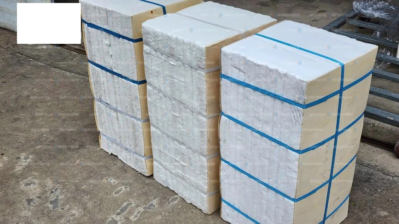 Formed ceramic fiber module