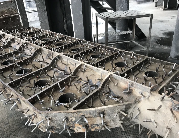 Welding steel anchors for damper blades